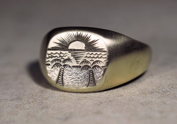 Ocean View Ring - Atethos Jewelry - Side View 2